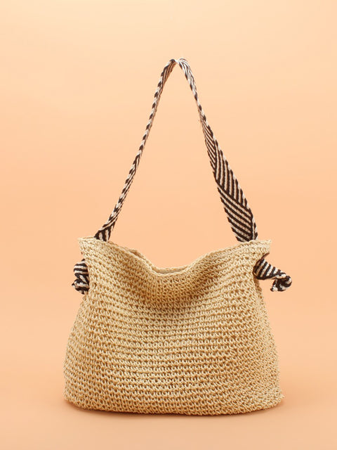 Women Summer Straw Weave Large Capacity Shoulder Bag