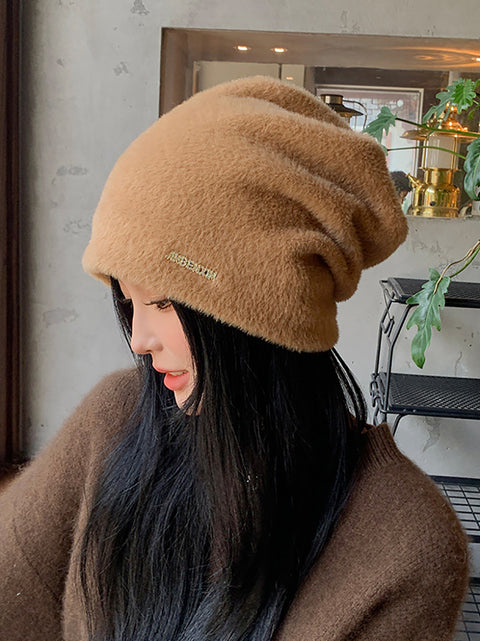 Women Winter Warm Plush Knit Soft Hat