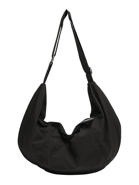 Casual Commute Solid Nylon Crossbody Bag