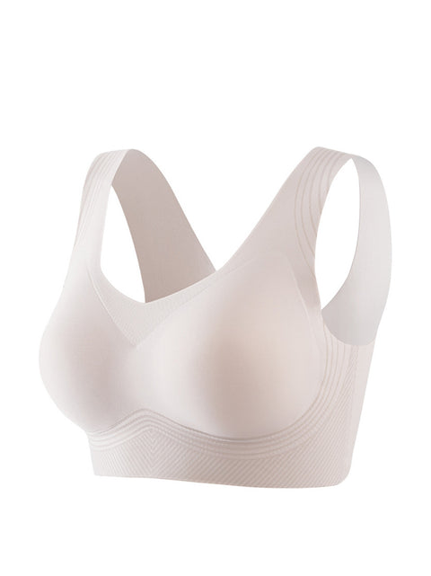 Women Casual Seamless Latex Fixed Cup Bra