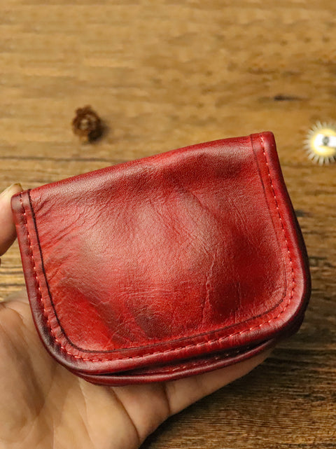 Women Retro Leather Button Multifunction Wallet