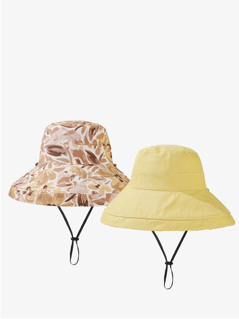 Women Summer Flower Dual-side Wearing Sunproof Hat