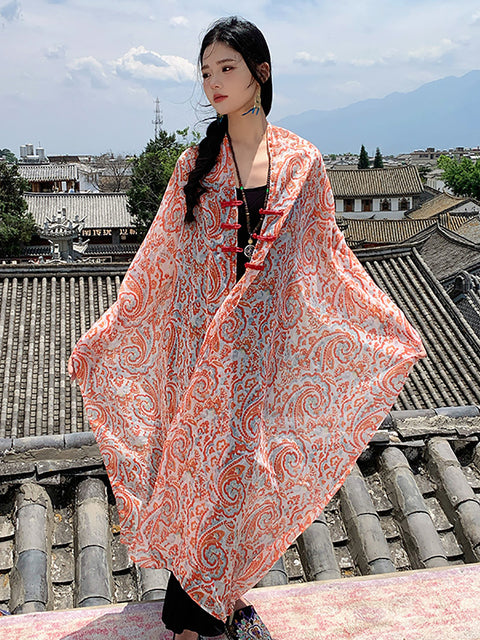 Women Summer Ethnic Print Shawl Scarf