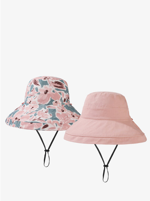 Women Summer Flower Dual-side Wearing Sunproof Hat