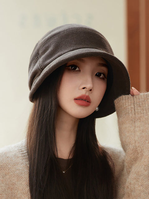 Women Winter Casual Solid Warm Hat