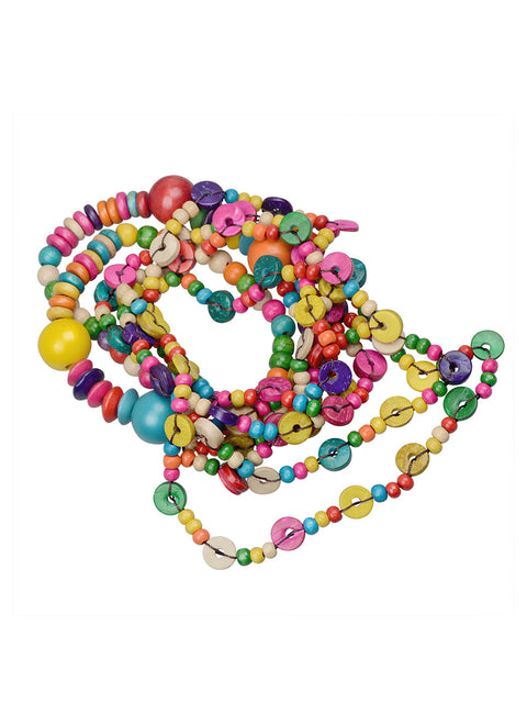 Ethnic Colorful Handmade Multi-layer Bead Knitted Necklace