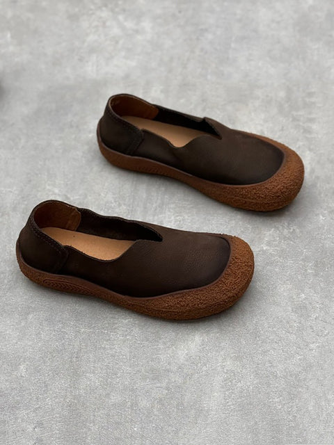 Women Vintage Spring Suede Flat Shoes