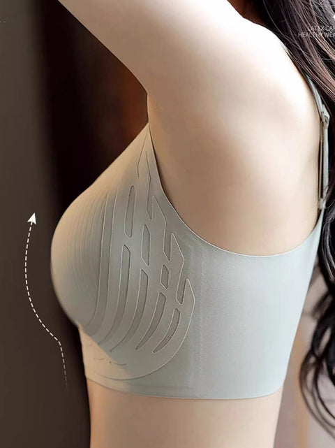 Women Casual Seamless Solid Fixed Cup Bra