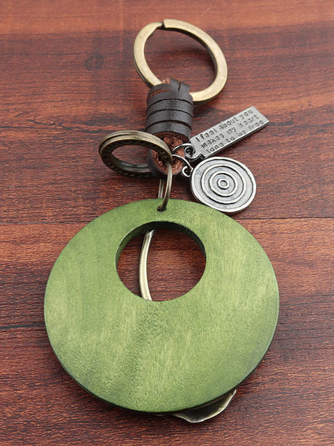 Buykud Ginkgo Leaf Simple Personality Retro Car Keychain