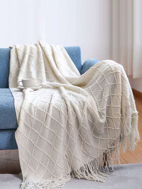 Summer Nap Knited Tassel Sofa Blanket