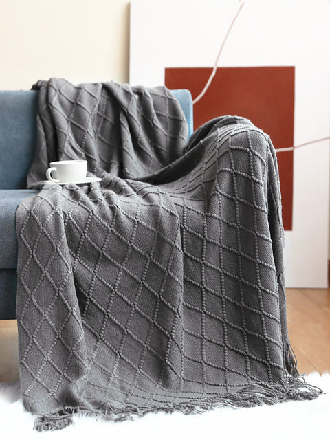 Summer Nap Knited Tassel Sofa Blanket