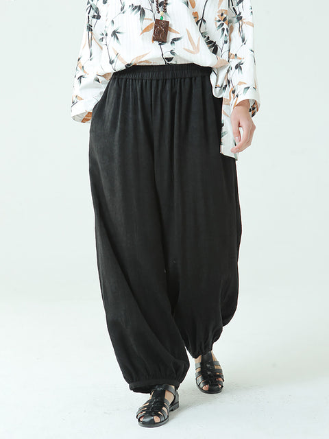 Plus Size Women Spring  Loose Lantern Pants